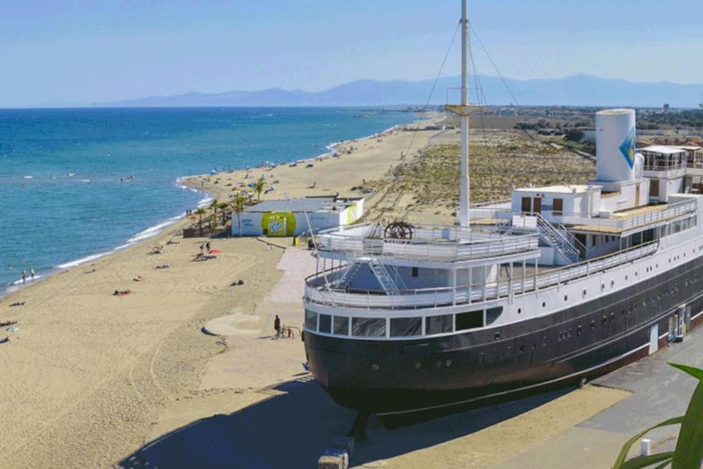 T2 Vue Mer Acces Direct Plage Le Barcarès Buitenkant foto
